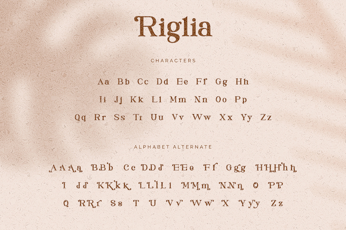 Riglia - Luxury Serif Font, a Serif Font by Creavora (Photo 2 of 9)