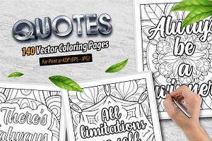 140 Vector Quotes Coloring Pages