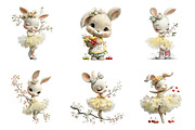 Whimsical Summer Bunny Fruits PNG, an Illustration by SinaCreation (Thumbnail 2 of 7)