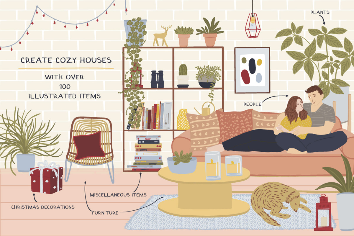 Illustrated Dreamy Home, a Decorative Illustration by Anna Ivanir (Photo 2 of 10)