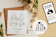 Valentines Day couples line art svg, a Person Illustration by Heartwarming Art (Thumbnail 10 of 11)
