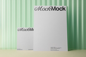 Letterhead Square Card Mockup