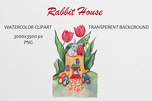 Watercolor spring easter bunny, a Seasonal Illustration by Fresh art by Larysa