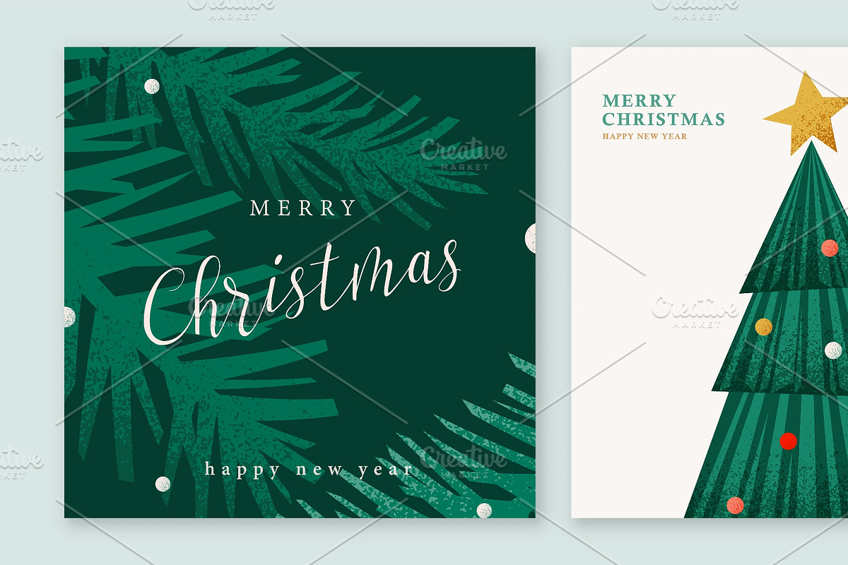 Christmas and Xmas square post set, an Object Illustration by Zaie (Photo 3 of 3)