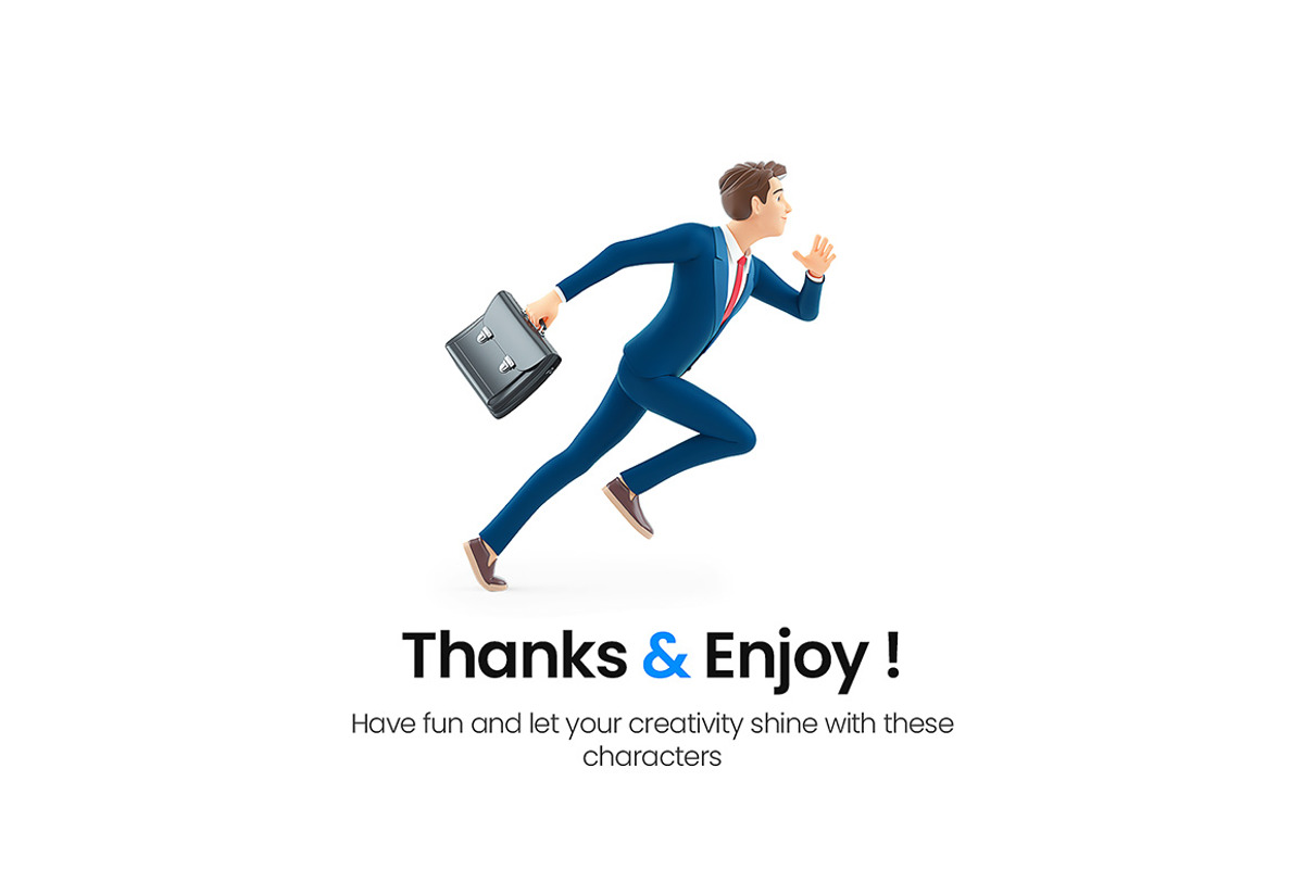 Businessman – Set of 50 Poses, a Person Illustration by 3DMask (Photo 6 of 6)