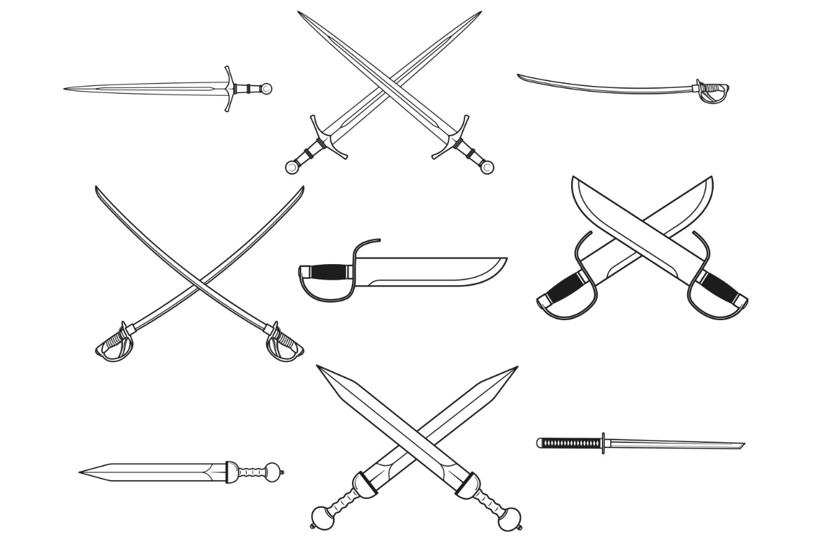 Swords Set 1 Procreate Brush Stamps, a Brush Add-On by Disasterology Ink (Photo 9 of 10)