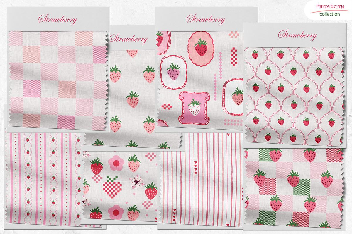 Strawberry Seamless Patterns, a Pattern Graphic by InaCorart (Photo 2 of 7)