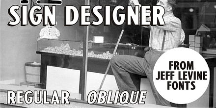 Sign Designer JNL, a Font by Jeff Levine Fonts