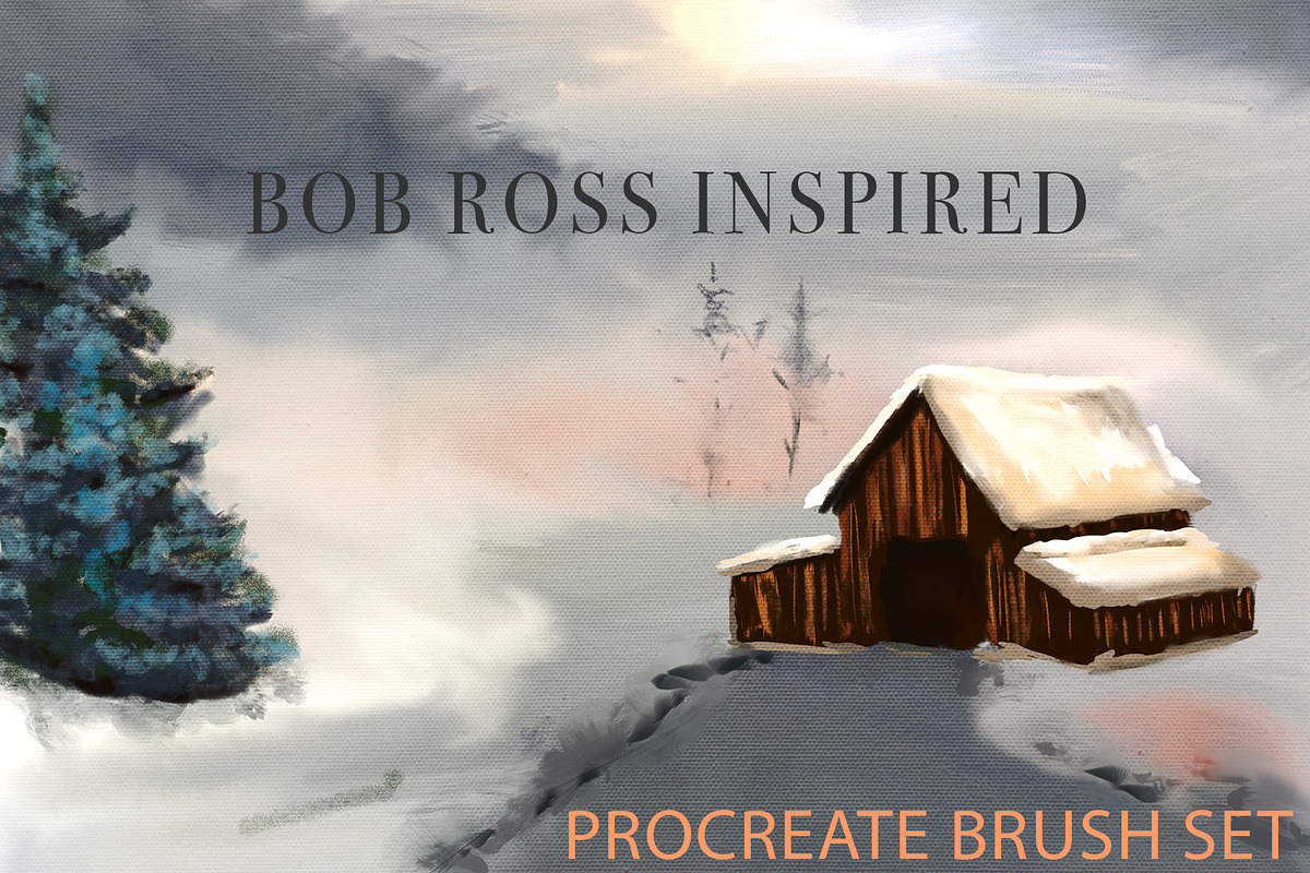 Bob Ross Inspired Procreate Brushes preview 4