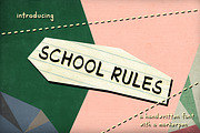 School Rules - a handwritten font, a Script Font by white supply (Thumbnail 1 of 3)