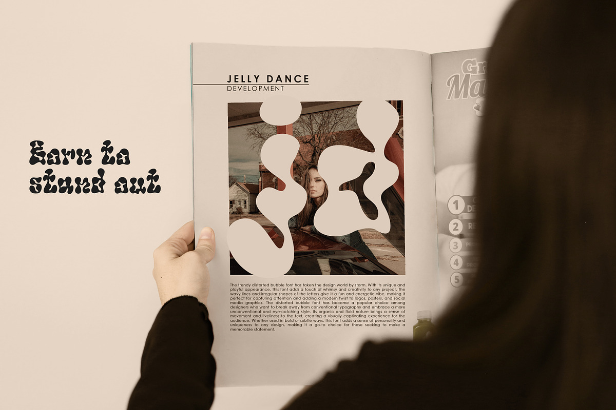 Jelly Dance - Bubbly Groovy Font, a Sans Serif Font by Struvictory.art (Photo 7 of 8)