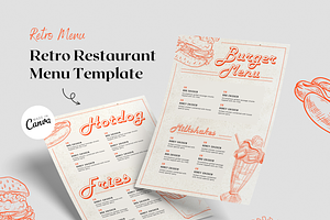 Retro Diner Menu Template I Canva