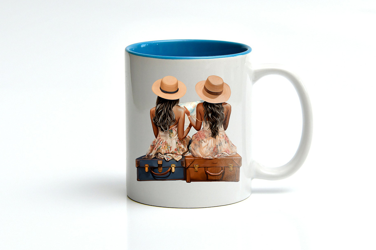 Fashion travel girls clipart, an Object Graphic by MajorArtTm (Photo 4 of 4)