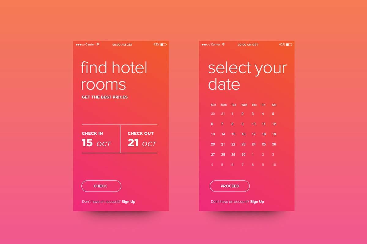 Daily UX UI Kit for App Design, a Background Graphic by Orange Graphics (Photo 5 of 6)