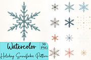 Holiday Snowflake Pattern Clipart, an Illustration by CrexoraLab (Thumbnail 1 of 5)