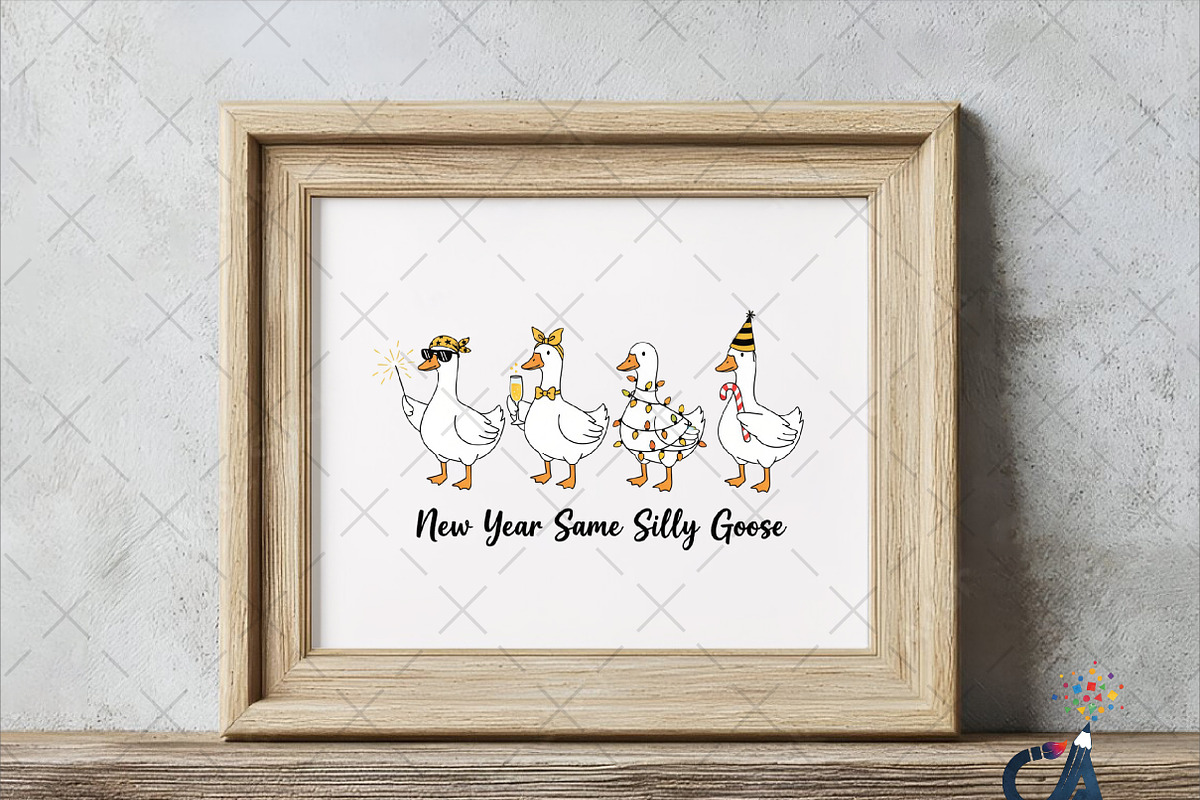 Happy New Year Goose PNG, an Illustration by Creative Art (Photo 4 of 6)
