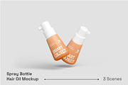 Spray Bottle Hair Oil Mockup, a Packaging Mockup by renderstockmarket (Thumbnail 1 of 4)