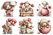 Whimsical Easter Lamb Clipart Png, an Illustration by Daily.Designs (Thumbnail 4 of 8)