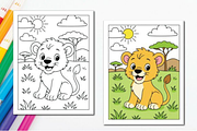 Cute Jungle Animals Coloring Pages, an Animal Illustration by Ink Gallery (Thumbnail 6 of 7)