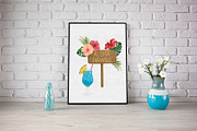 Aloha Hawaii Clipart, Luau party, an Object Illustration by ArtGiftsStudio (Thumbnail 3 of 4)