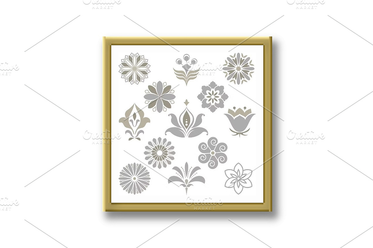 Set of gray floral, a Pattern Graphic by RODINA (Photo 3 of 3)