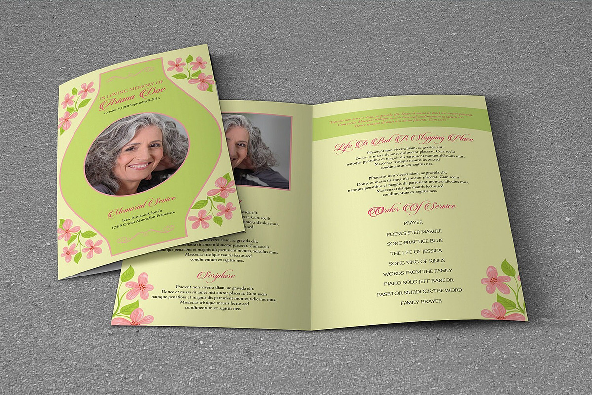 Funeral Program Template, a Brochure Template by Template Shop (Photo 2 of 4)