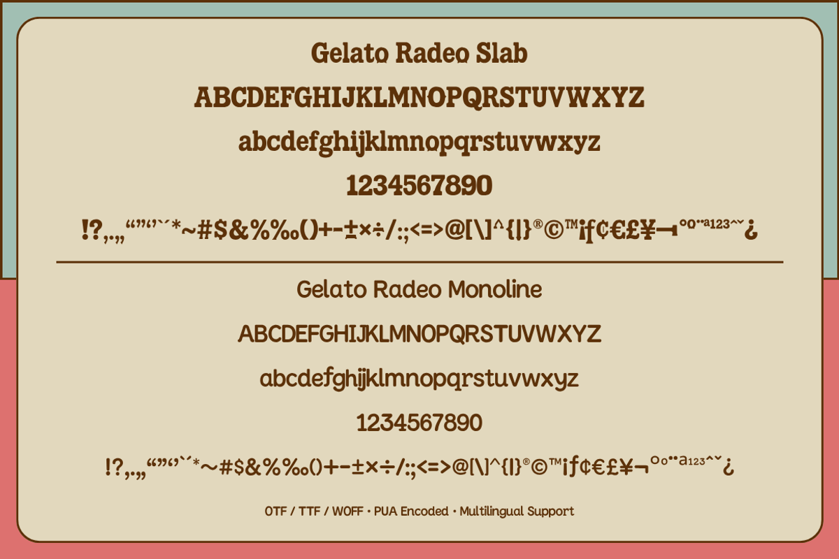 Gelato Rodeo – Slab & Monoline, a Sans Serif Font by Creacy Studio (Photo 2 of 10)
