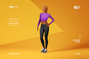 Women's Activewear Mockup Set, a Shirt Mockup by OllStore (Thumbnail 10 of 17)