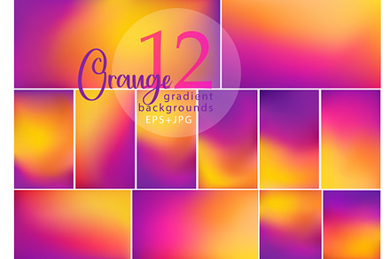 12 Orange gradient backgrounds
