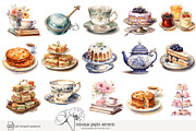 100 afternoon tea clip art, a Food Illustration by Poppy Lane Studio (Thumbnail 8 of 13)