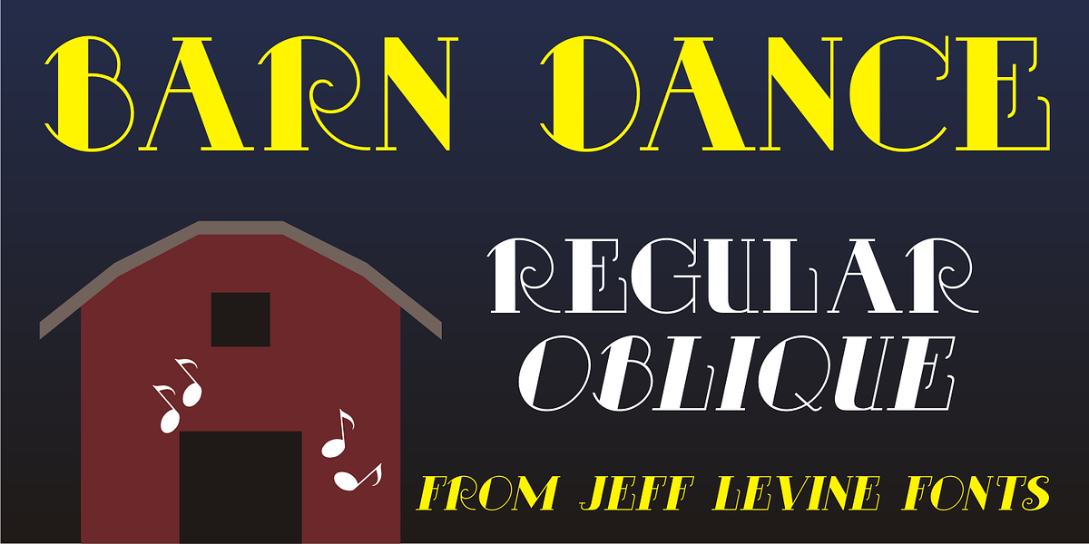 Barn Dance JNL, a Slab Serif Font by Jeff Levine Fonts
