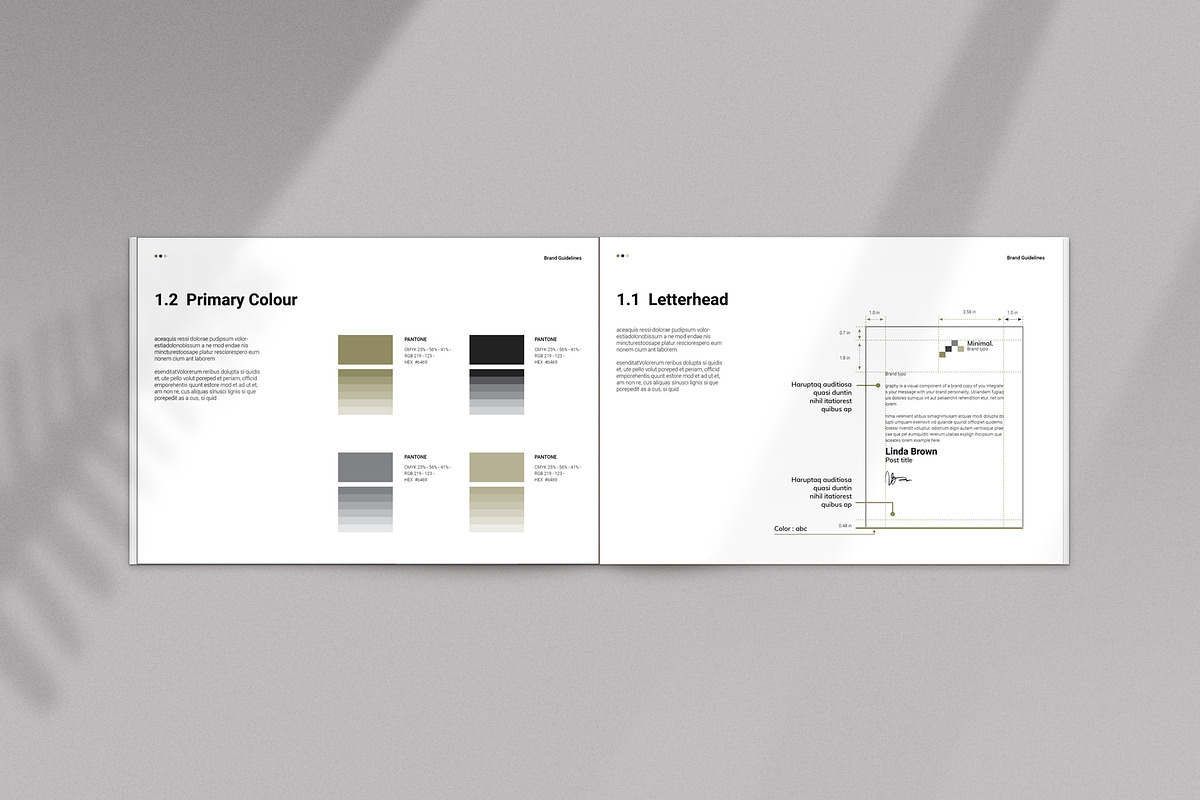 Minimal Brand Guidelines, a Brochure Template by metastudio38 (Photo 3 of 6)