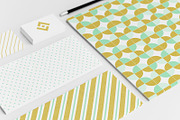 Mint And Gold Patterns Digital Paper, a Pattern Graphic by AzmariDigitals (Thumbnail 2 of 4)
