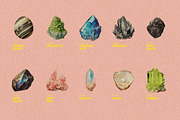 Gemstones and Crystals, an Object Illustration by AI Crafted Magnolia (Thumbnail 12 of 16)