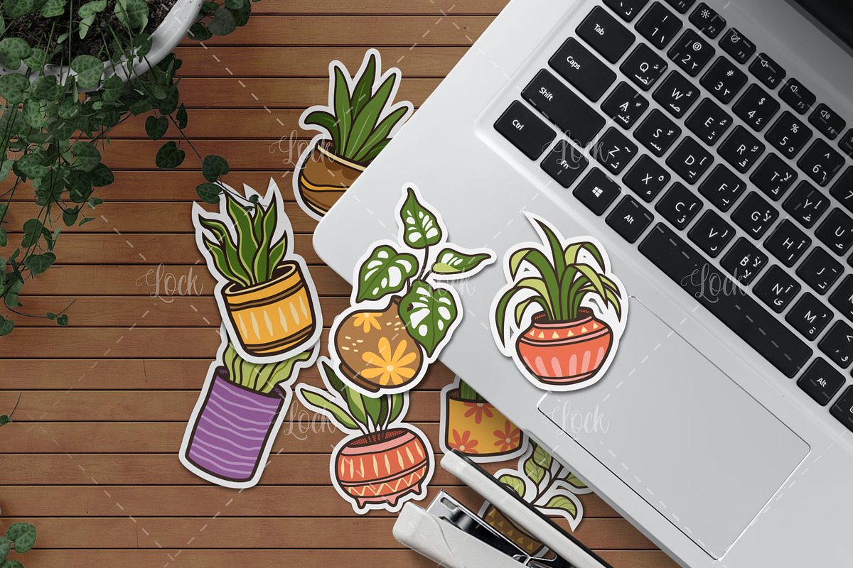Set of Houseplants isolated design, a Decorative Illustration by Allmostudio (Photo 3 of 4)