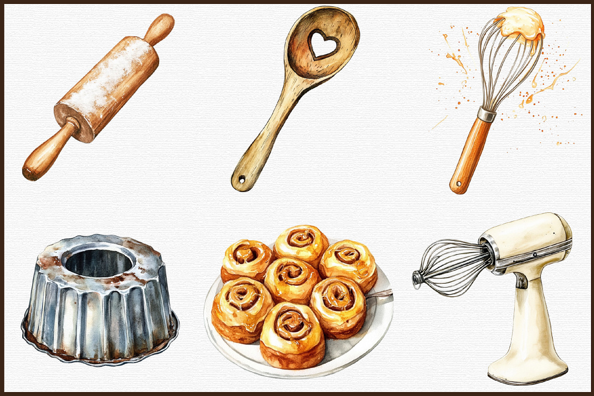 Vintage Baking Sublimation Clipart, an Illustration by Sublimation Artist (Photo 3 of 6)