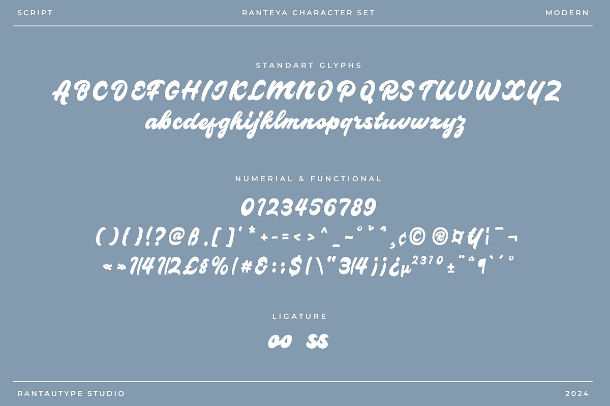Ranteya Classy Script Font, a Script Font by RantautypeStudio (Photo 15 of 17)