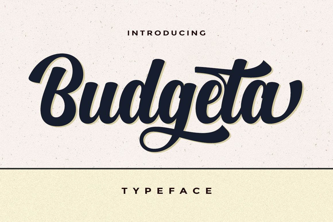 Budgeta, a Script Font by Letter Fresh