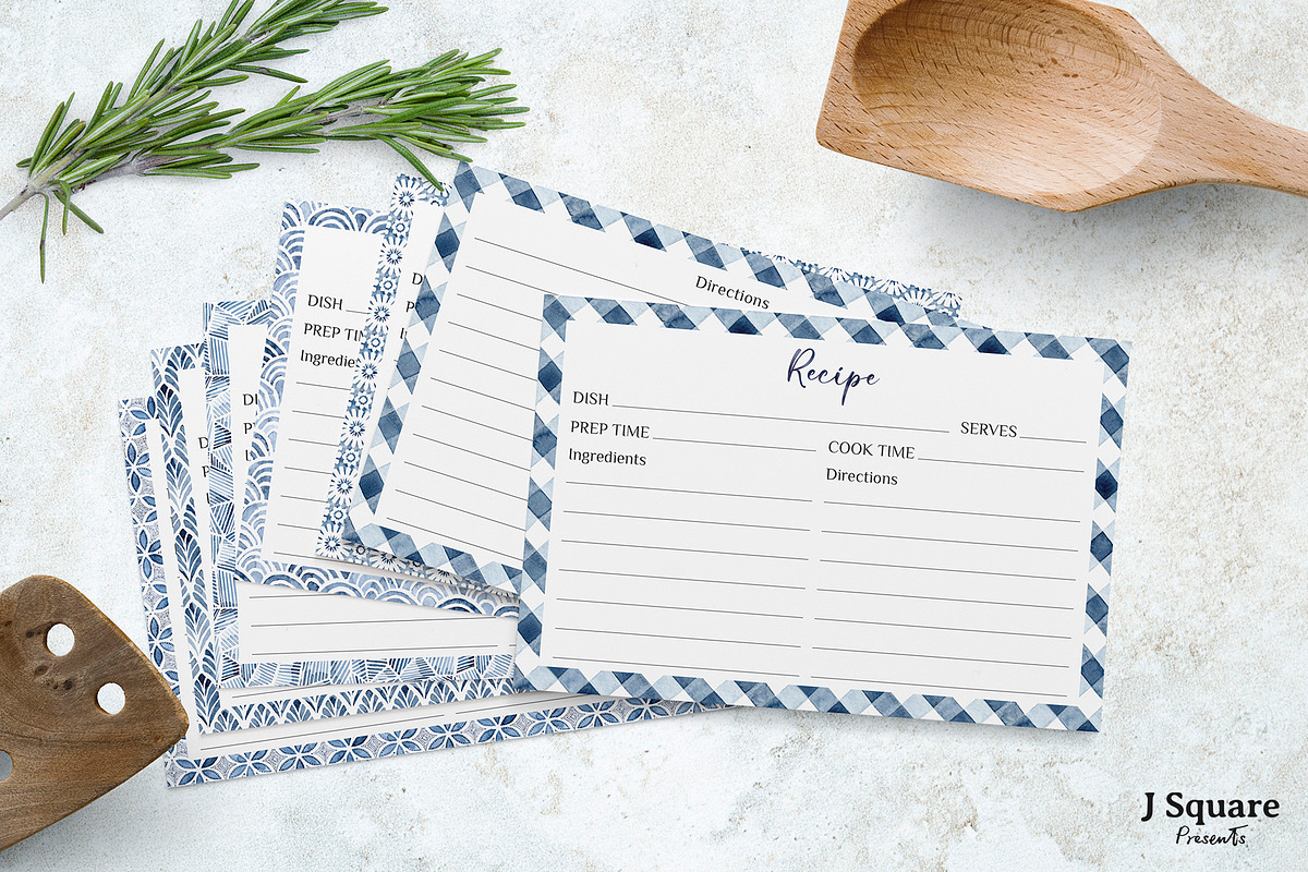4x6 Recipe Card MockUp & Props, a Print Template by JSquarePresents (Photo 4 of 11)