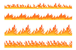 Fire border pattern. Flame, an Illustration by Stock-Smart-Start