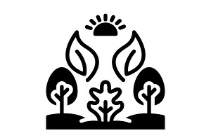 Green grassy solid icon, a Solid Icon by Creative priyanka