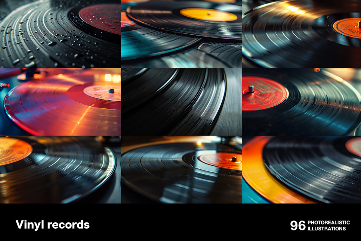Vinyl records. Collection, an Object Illustration by Handmadefont (Photo 7 of 14)