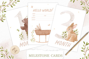 Baby Milestone Cards PNG/JPG