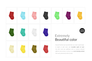 Baby Socks Mock-ups Set & Generator