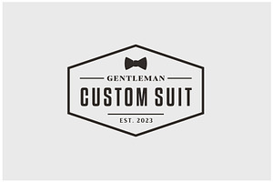 Bow Tie Suit Gentleman Fashion Logo