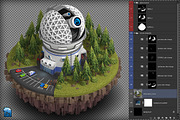 Isometric Observatory Telescope, an Education Illustration by stallfish's art store (Thumbnail 2 of 3)