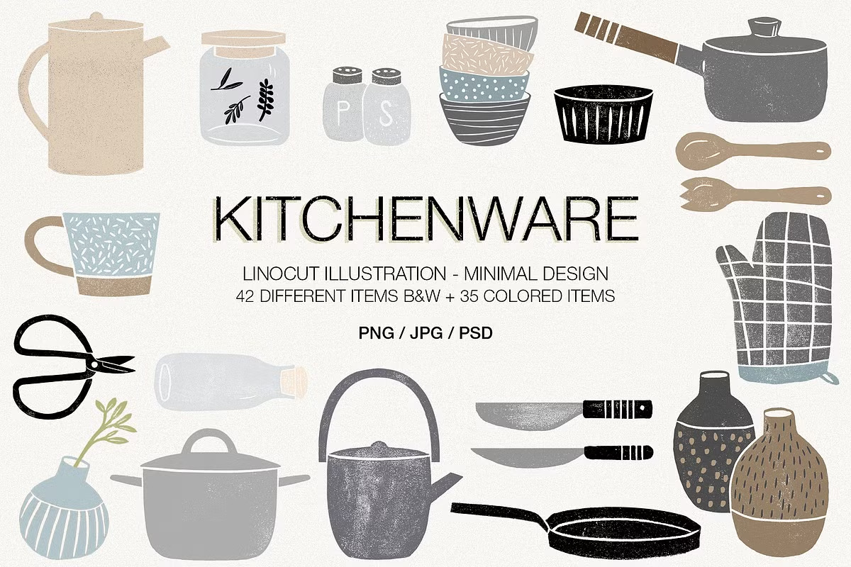 Linocut Bundle, an Object Graphic by Mii Lab (Photo 3 of 24)