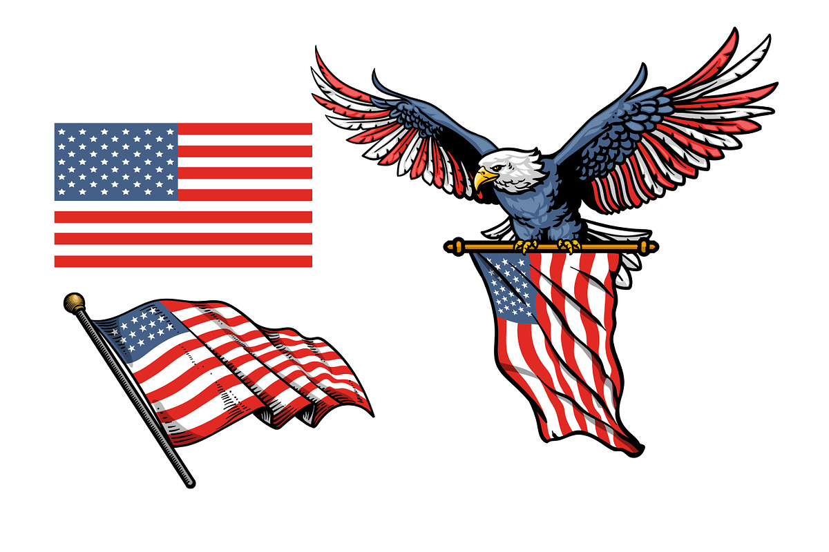AMERICAN ICON & SYMBOLS bundel, an Object Illustration by grindstudio (Photo 3 of 7)