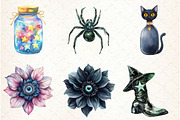 Pastel Halloween Clipart Bundle, an Illustration by Libby Wishes (Thumbnail 2 of 6)