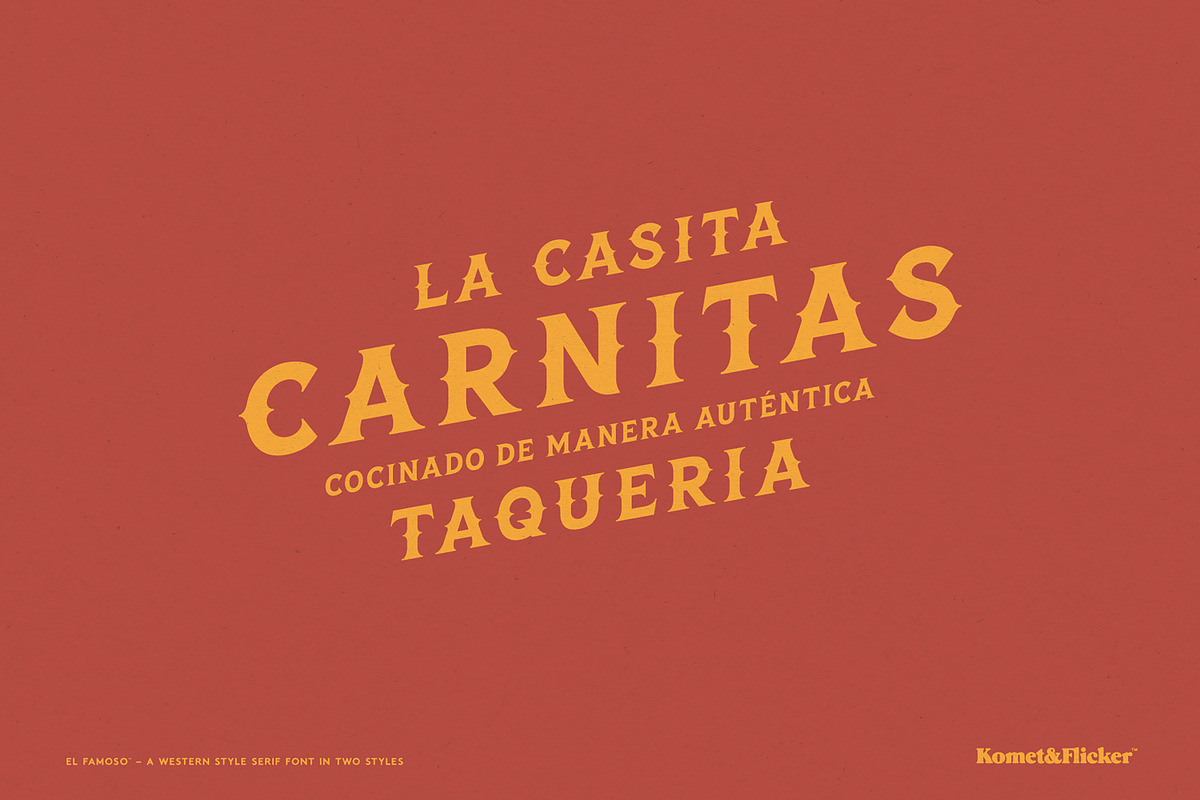 El Famoso - A Western Style Font, a Serif Font by Komet & Flicker (Photo 8 of 12)